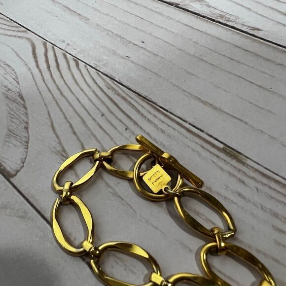 Anne Klein Gold Tone Chain Link Necklace - Picture 4 of 5